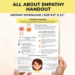 Empathy Character Education For Kids Teens Character Building Counts Development Coping Skills PDF Counseling Worksheets Therapy Posters