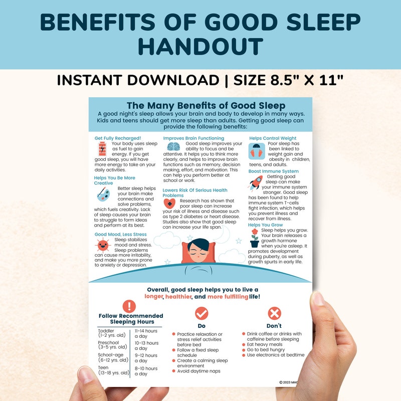 Healthy Sleep Poster - Etsy