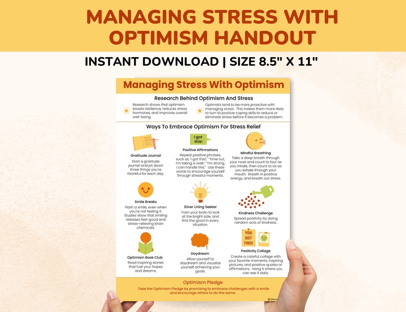 Stress Relief With Optimism Pdf-kids-teens-adult-stress Management ...