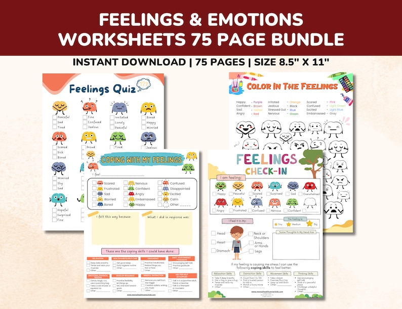 emotions worksheets