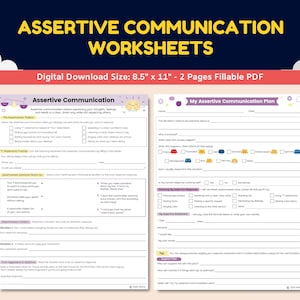 Assertive Communication Social Skills Worksheets for Kids-teens ...