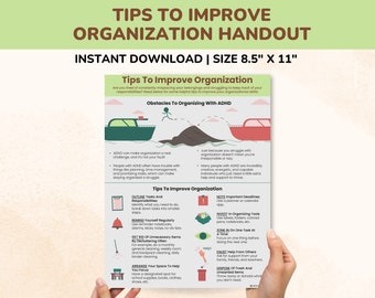 ADHS Organisationstipps Bewältigungsfähigkeiten Strategie-Exekutive Funktionstherapie Handout-Kids-Teens-Exekutive Funktion Mängel Beratung Poster