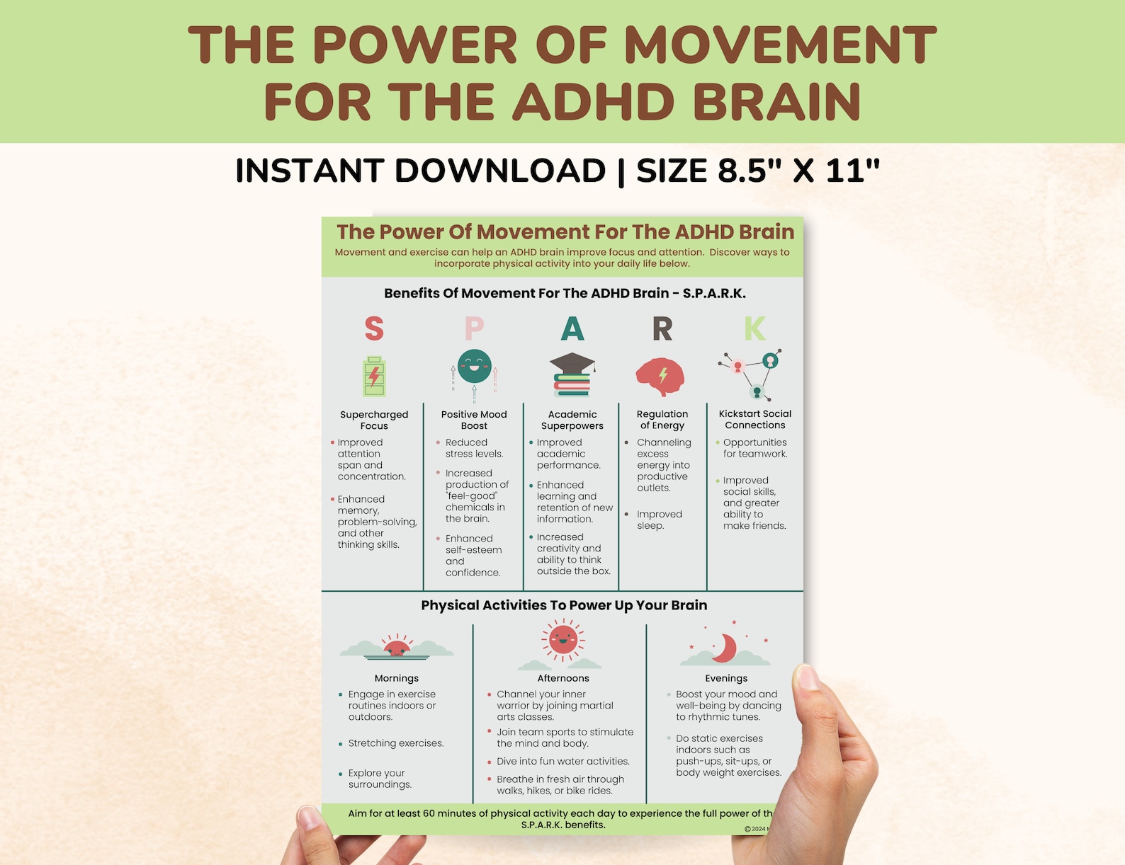 Add Handouts ADHD and Movement Therapy Handout for Kids-teens-movement and the ADD ...