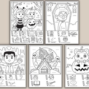 Halloween Color by Coping Skills Coloring Pages Book Printable - Etsy