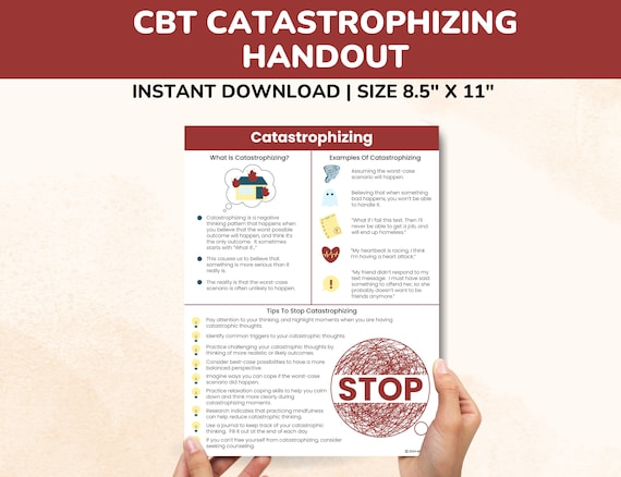 Catastrophizing CBT Cognitive Distortion Thinking Error Kids
