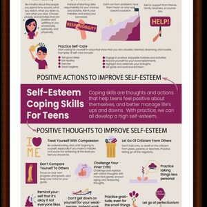 Self-esteem Printable for Teens Self Confidence Coping Skills | Etsy