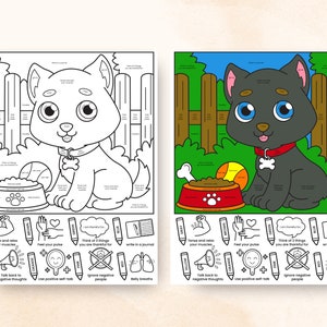Color by Coping Skills Coloring Pages Book Printable for Kids Digital ...