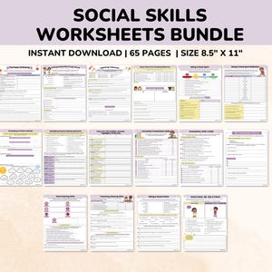 social skills worksheets middle school