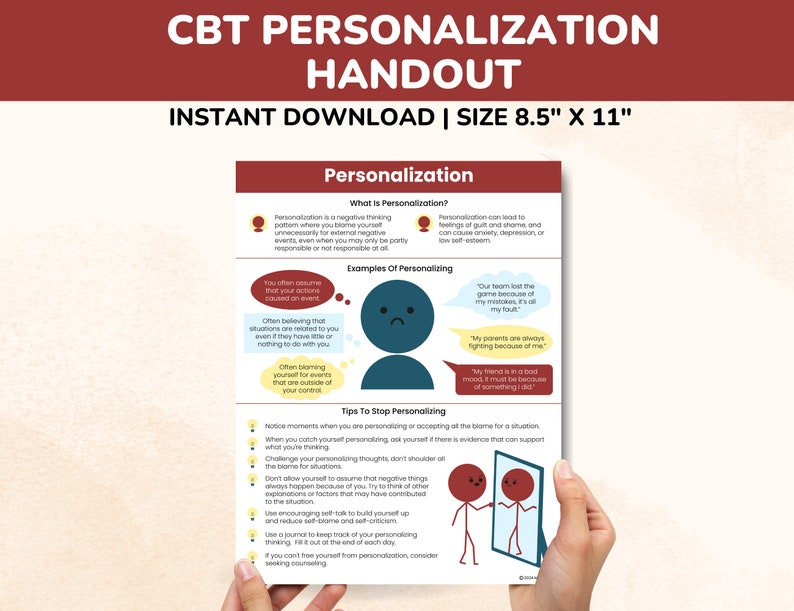 Personalization Cognitive Distortion Cbt-thinking Errors Kids-teens ...