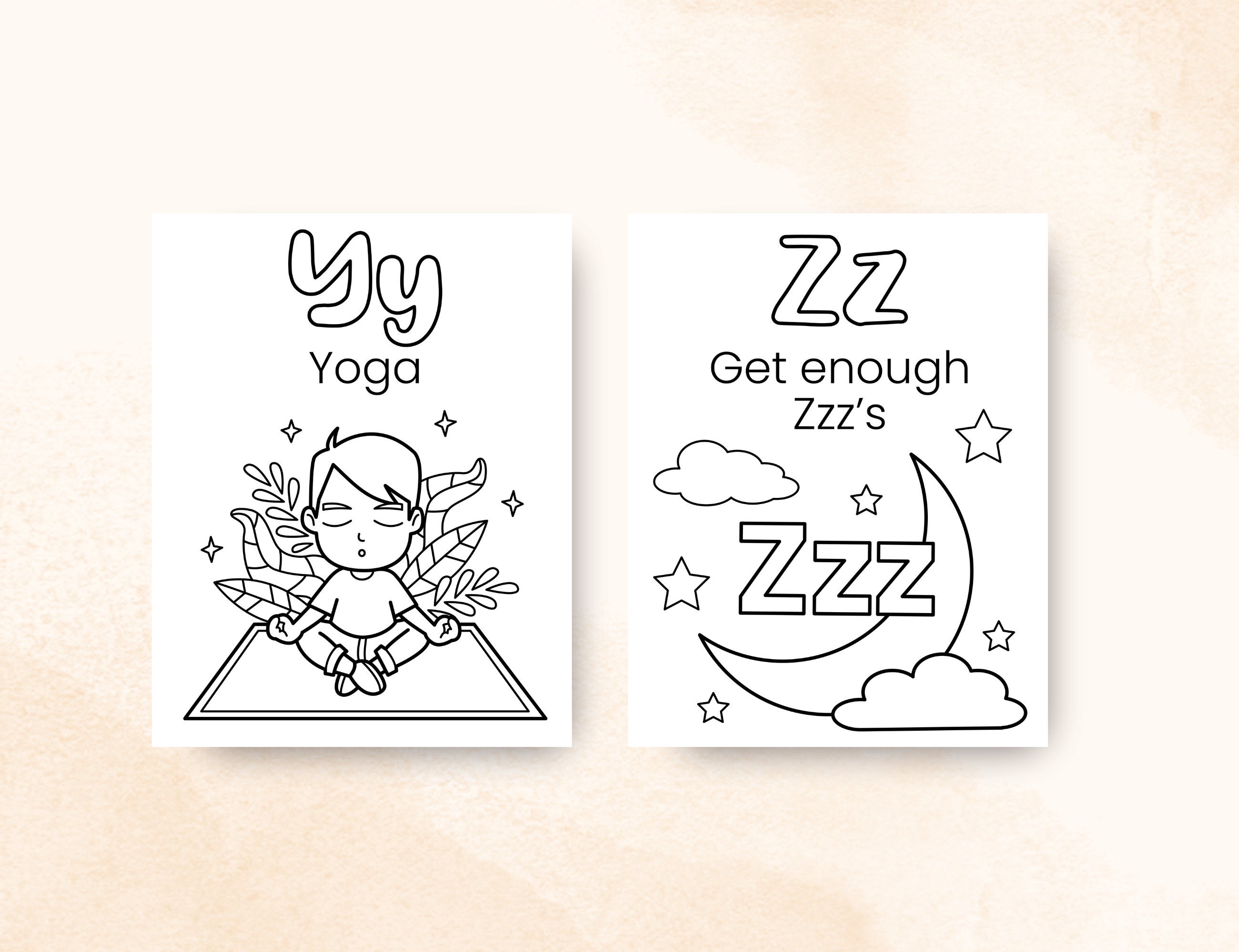 Coping Skills Alphabet Printable Coloring Pages Book Kids Teens Boys ...