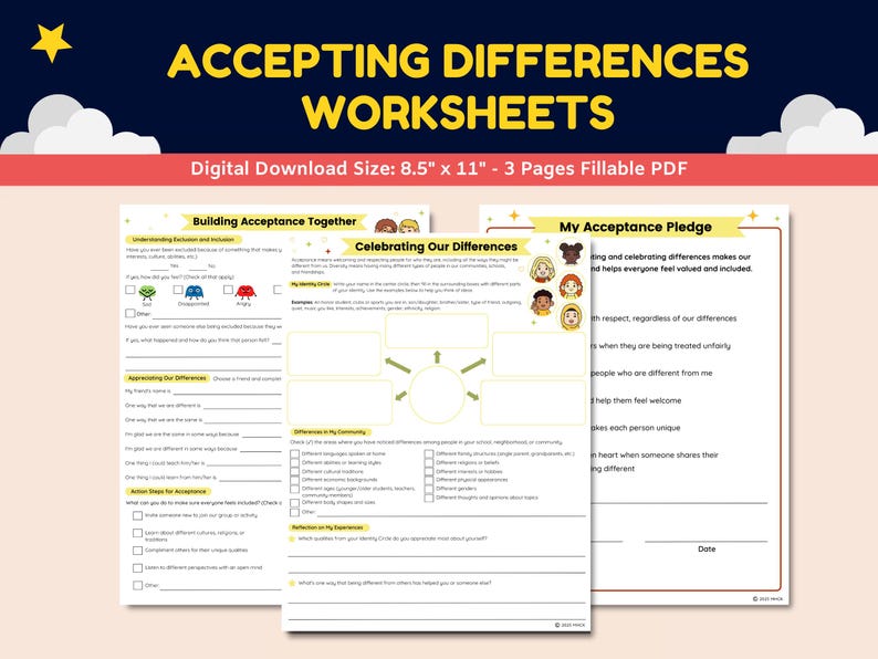 Accepting Differences Worksheets Character Education Kids-teens ...