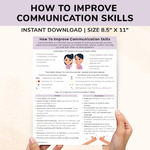 Communication Skills For Kids & Teens-Social Skills Worksheets Training Resources School Counseling Posters Child Therapy Teacher Resources