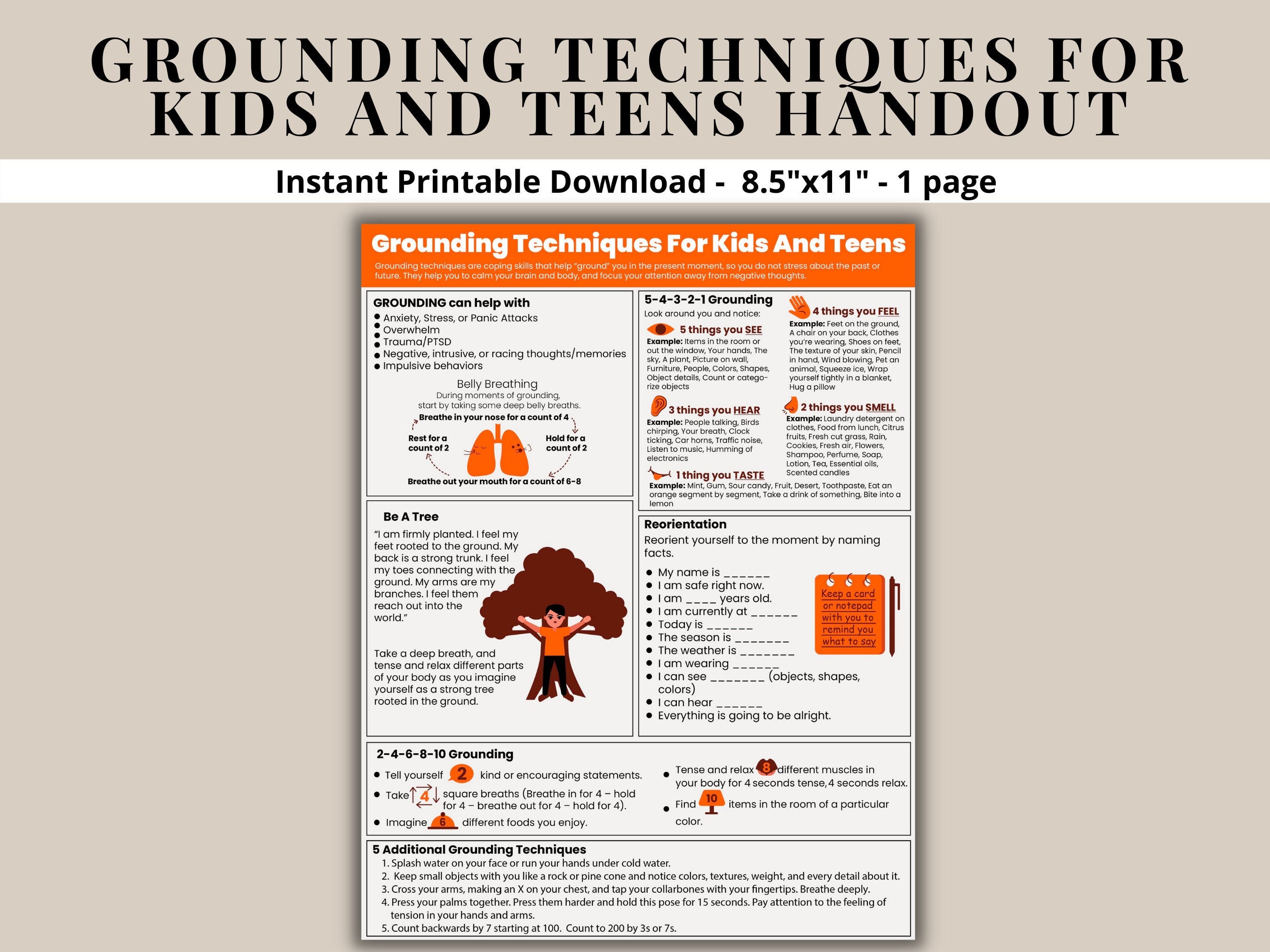 Trauma Coping Skills Printable Grounding Ptsd Awareness Coping Etsy Trauma Coping Skills Printable Grounding Ptsd Awareness Coping Etsy