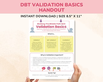 DBT Validation Basics Handout - Interpersonal Effectiveness Skills PDF - Walking The Middle Path