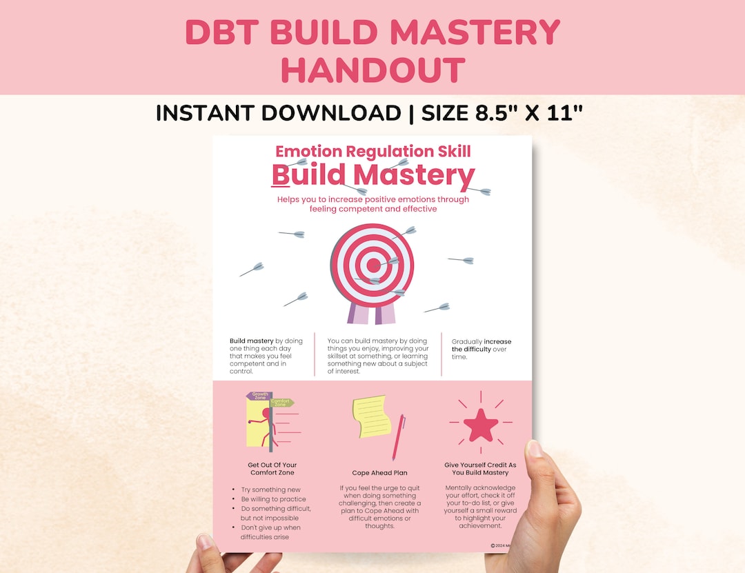 DBT Building Mastery Handout - Emotion Regulation Skills PDF - Etsy