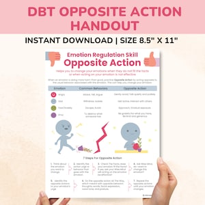 DBT Opposite Action Handout - Emotion Regulation Skills PDF