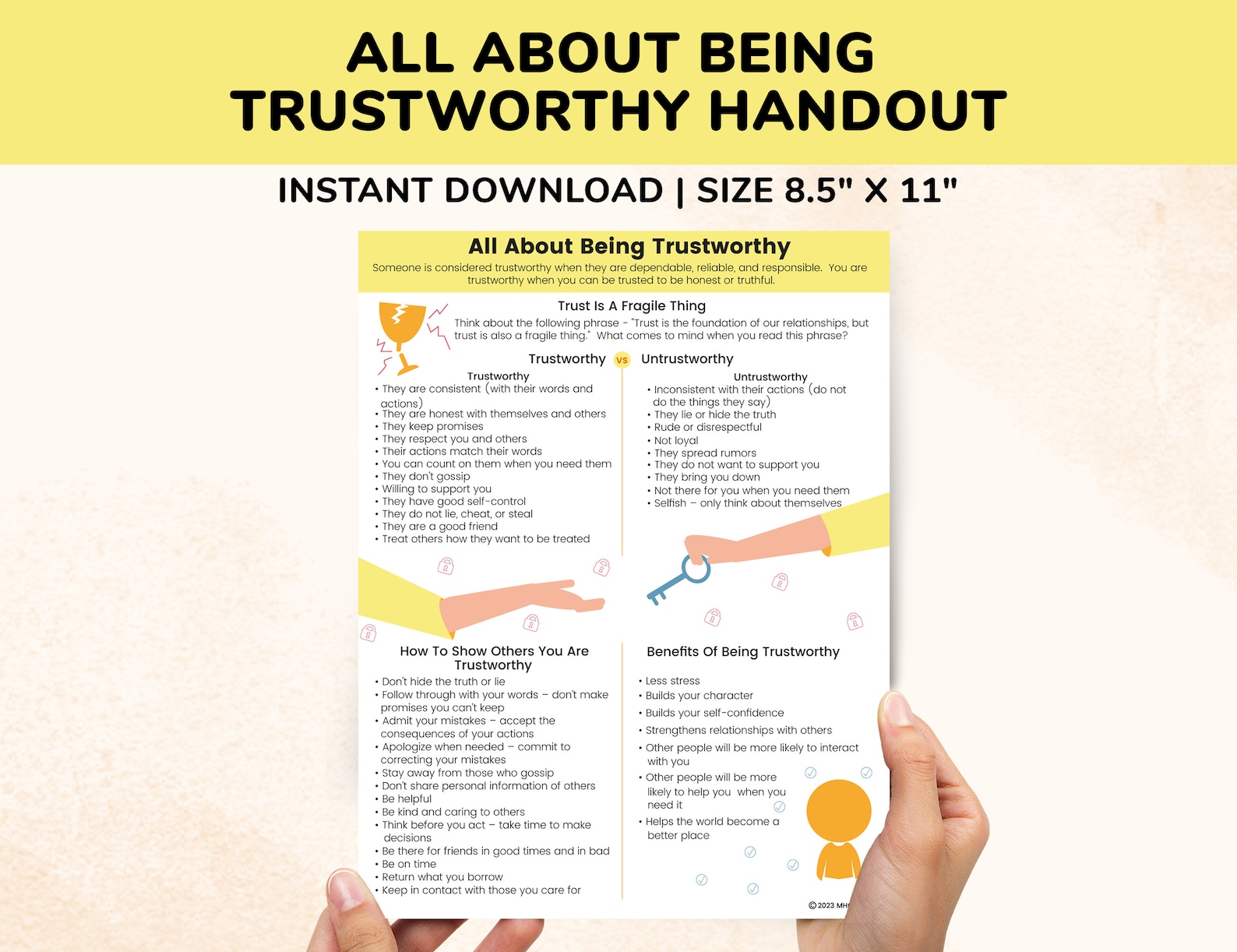 Trust Trustworthy Character Education for Kids Teens, Therapy ...