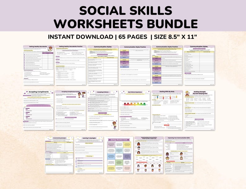 social skills worksheets for teens
