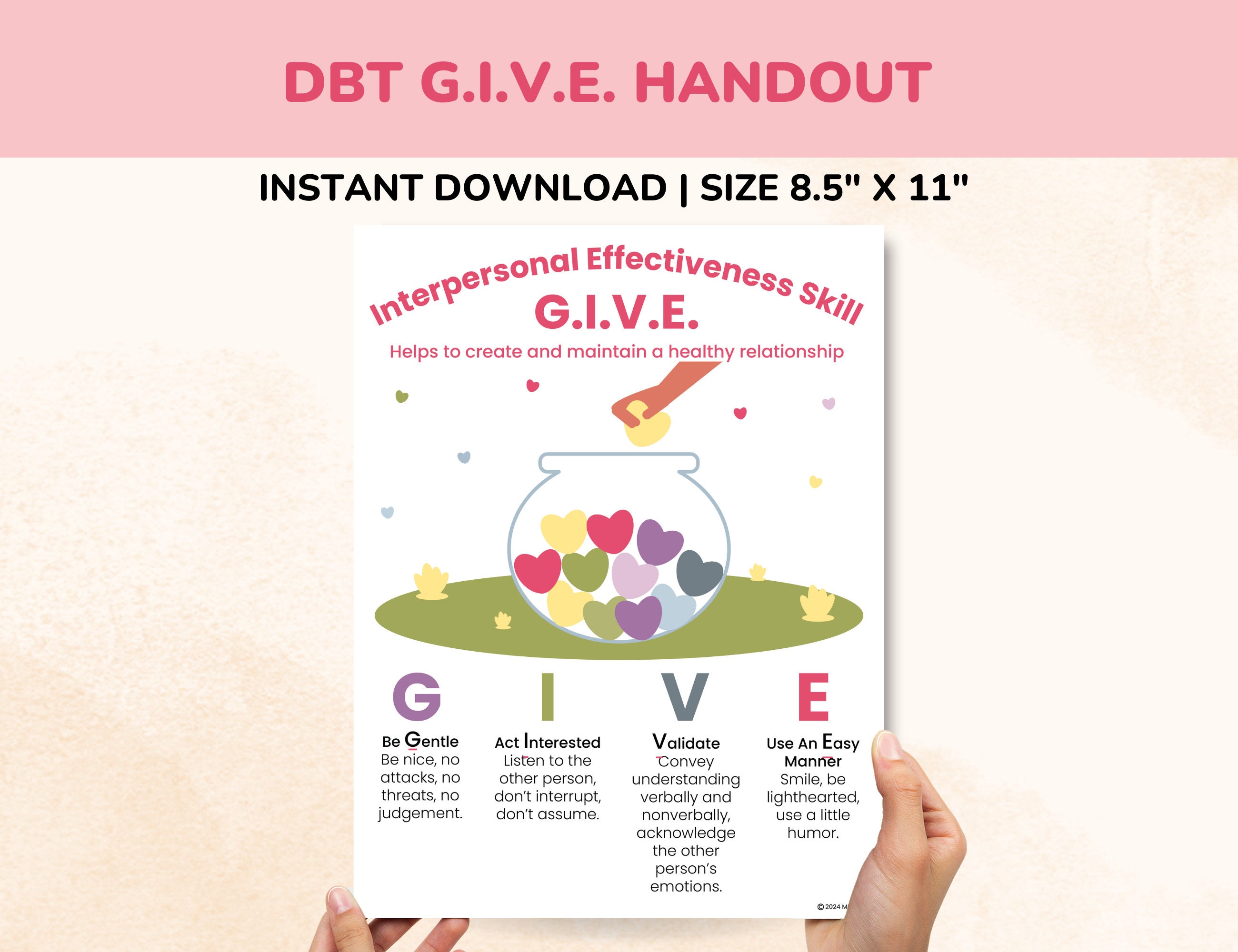 DBT GIVE Handout - Interpersonal Effectiveness Skills Pdf