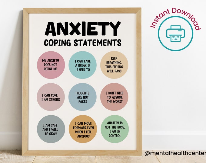 Healthy Coping Skills Therapy Poster | Therapy Handout | Therapy ...