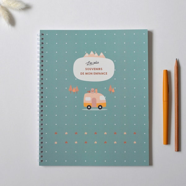 Livre Souvenirs Enfance - De 1 an à 10 ans - Album enfance - Mots d'enfants - Journal bébé - Cadeau naissance | Couverture AVENTURE