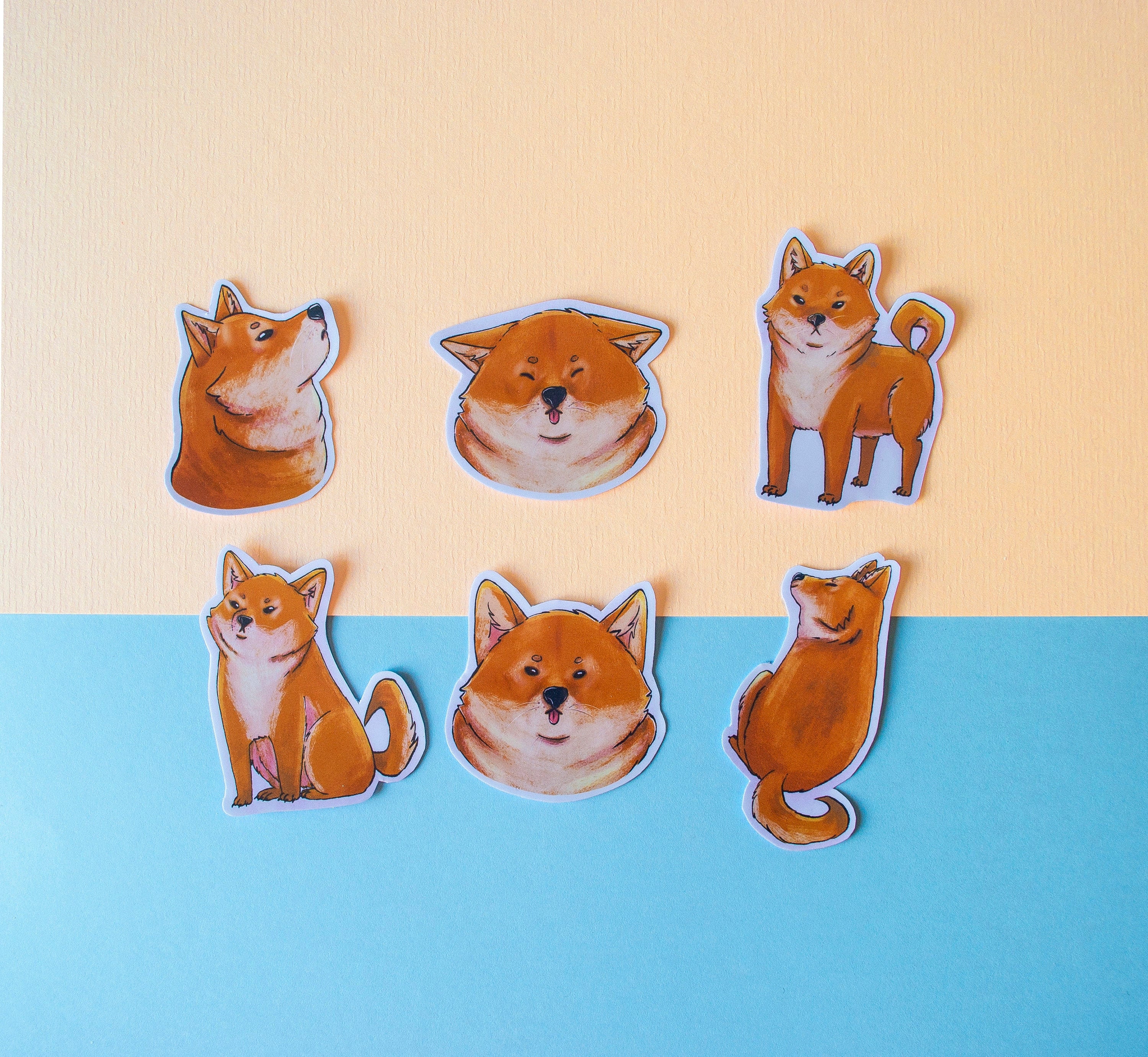 Yasu Sticker Pack Shiba Inu Planet Waterproof Vinyl Sticker - Etsy Polska