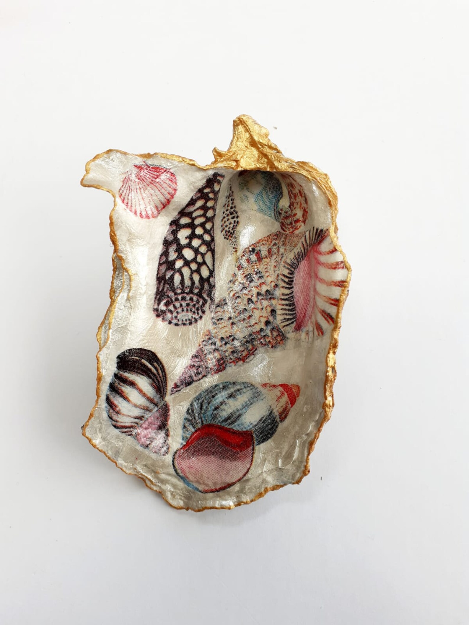 Handmade Decoupage Oyster Shell Etsy