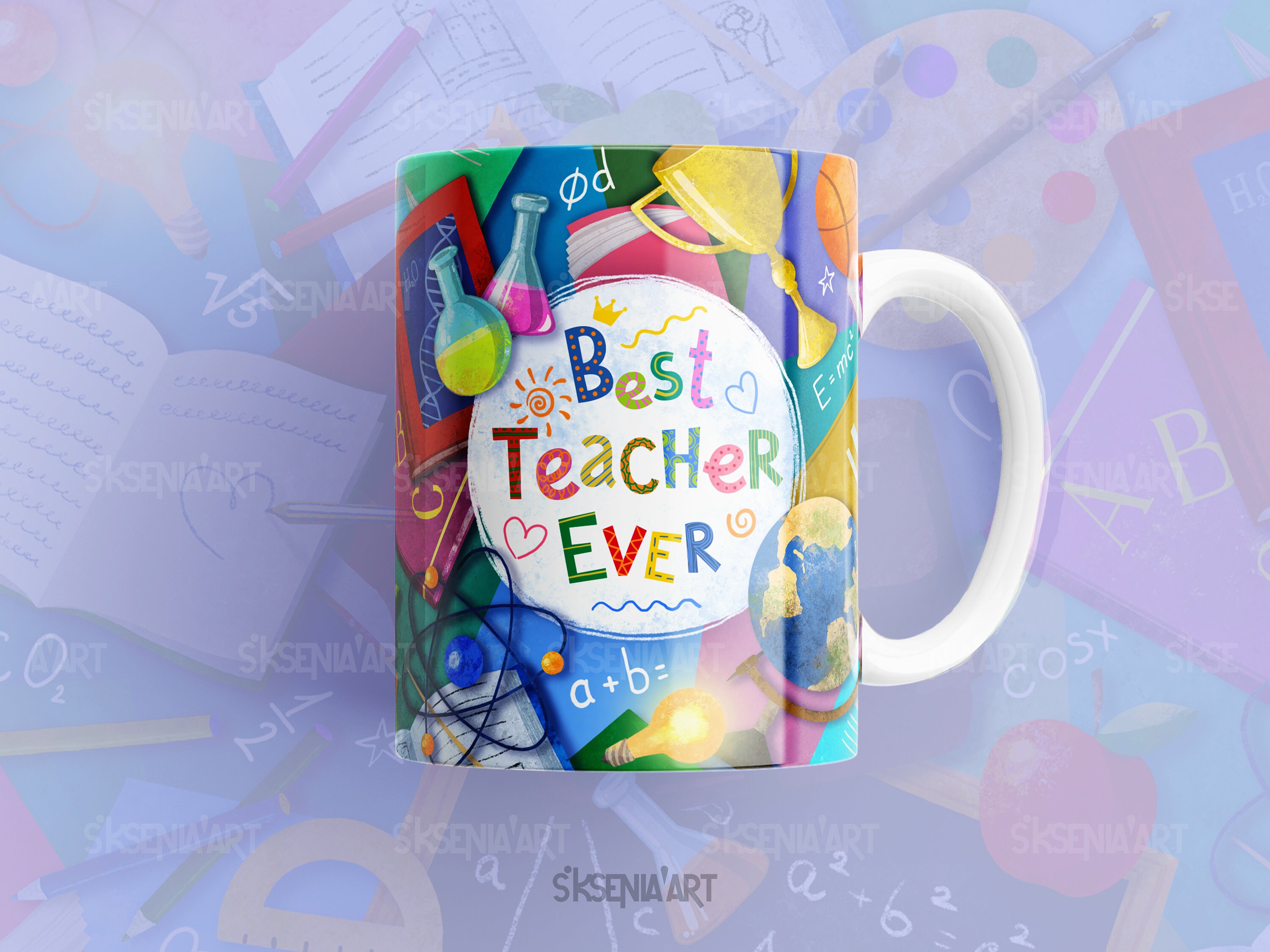 Best Teacher Ever. 11oz Mug Sublimation Designs. Gift for Etsy