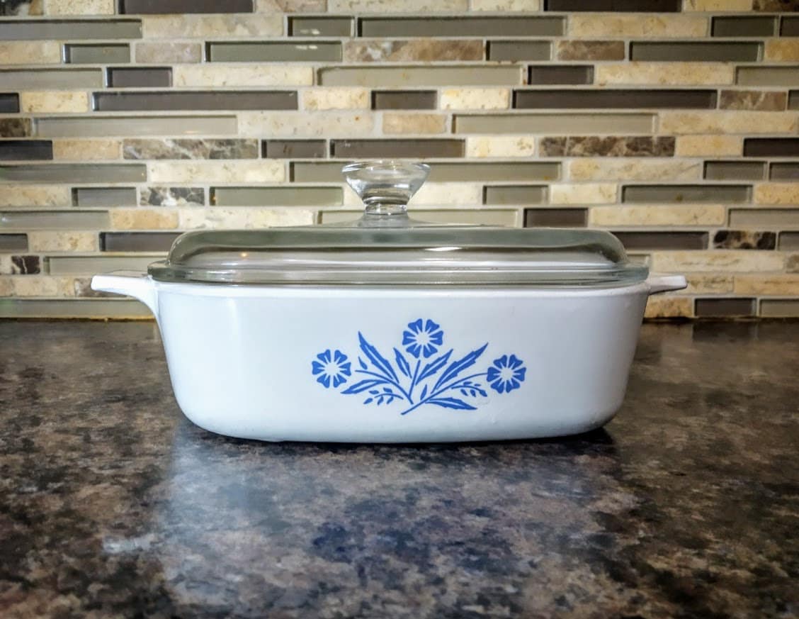 Vintage Corning Ware Cornflower Pattern A-1-B Dish With Glass - Etsy