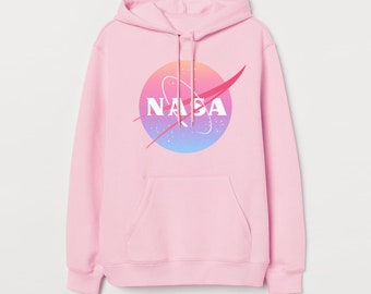 Pastel NASA Pink | Blue | Black | White | Unisex Hoodie