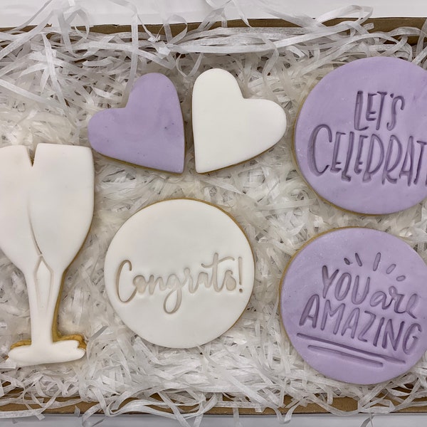 Congratulations Biscuits cookies Gift Box present personalised