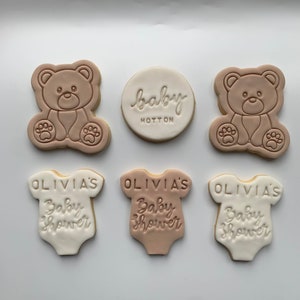 Baby Shower Teddy Bear biscuits