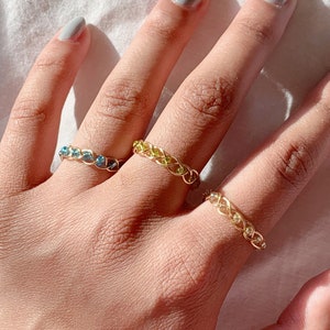 Braided Wire Ring ~ Seed Bead Ring ~ Wire Wrapped Ring ~ Beaded Ring ~ Stackable Rings ~ Handmade Ring ~ Dainty Ring ~ Trending Rings