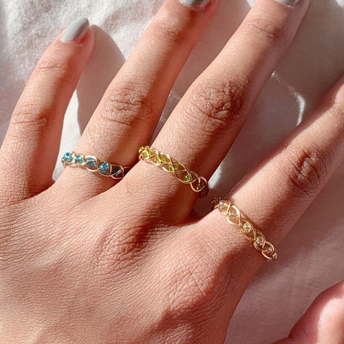 Boho Wire Wrapped Rings - Etsy