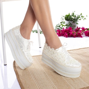 Wedding Sneakers Platform - Etsy