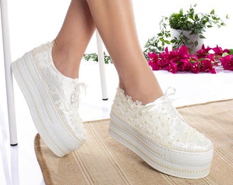 wedge wedding sneakers