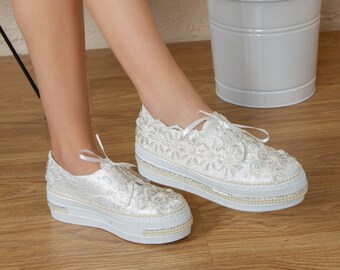 wedding trainers wedge