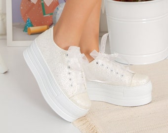 bridal sneakers platform