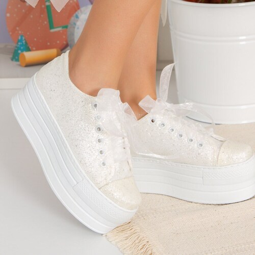 white platform sneakers wedding