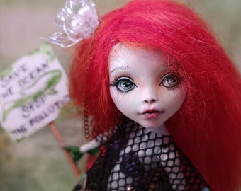 The Little Mermaid - Ariel - Wasteland Fairytales collection / OOAK Monster High doll/ repaint/ collectibles