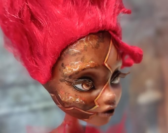 Fire Horse - Chinese zodiac 2026/ OOAK custom Monster High doll/ repaint/ collectibles