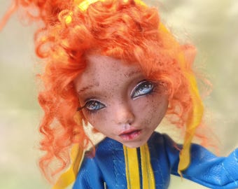 Fallout girl/ OOAK custom Monster High doll/ repaint/ collectibles