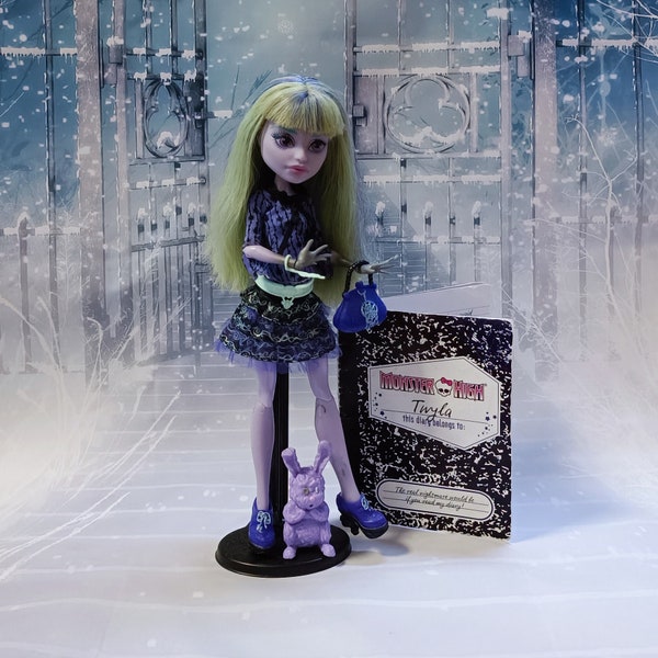 Monster high doll Twyla Boogieman /13 Wishes /with pet/  collectibles / rare/ Mattel/READ!!