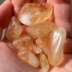Tumbled Natural Citrine Stones Healing Crystals November Birthstone