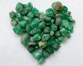 Rough/Raw MINI Pakistani Swat Emerald Stones Healing Crystals May Birthstone - Please Read FULL Description