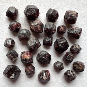Rough/Raw Dodecahedral Red Garnet Stones, Healing Crystals, Choose a Size, January Birthstone - Please Read FULL Description