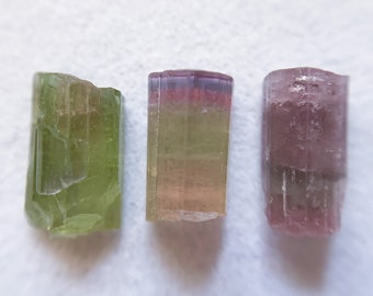 You Pick Rough/Raw BULK LOTS Natural Watermelon Tourmaline Rods/Bars - Please Read FULL Description