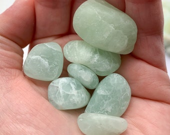 Tumbled Natural Aquamarine Gemstone Stones Healing Crystals March Birthstone