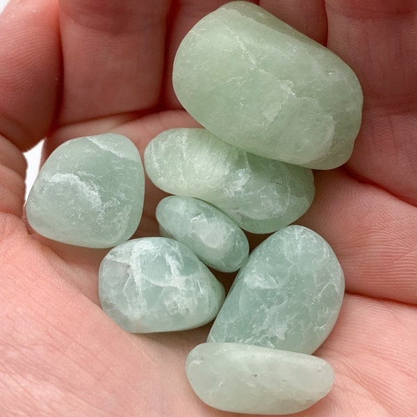 Tumbled Natural Aquamarine Gemstone Stones Healing Crystals March Birthstone