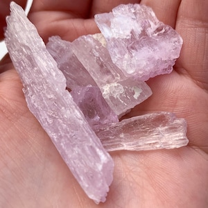 You Pick Rough Raw Pink Purple Lilac Kunzite Stones Healing Crystals February Birthstone - Please Read FULL Description